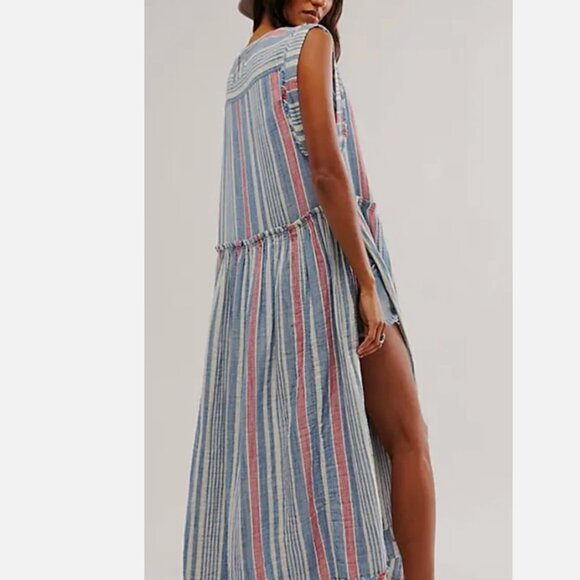 NWOT Free People We The Free Surf Stripe Maxi Top Dress XS - Picture 5 of 14
